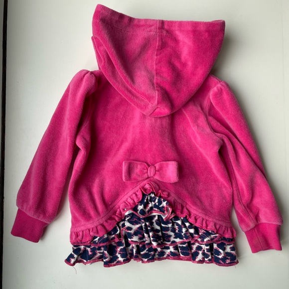 Juicy Couture Pink velour zip up. - Picture 2 of 3